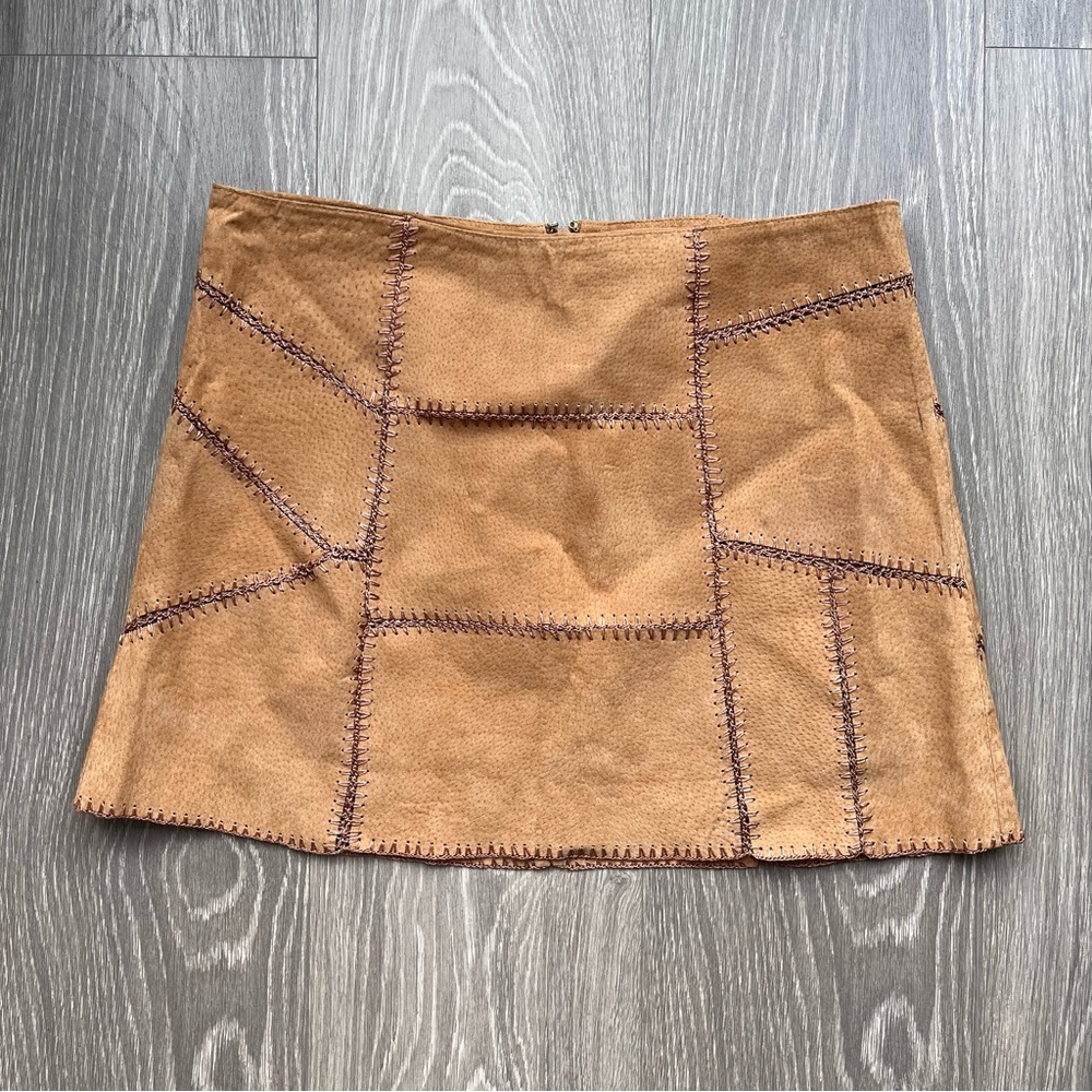 Y2K Leather Mini Skirt